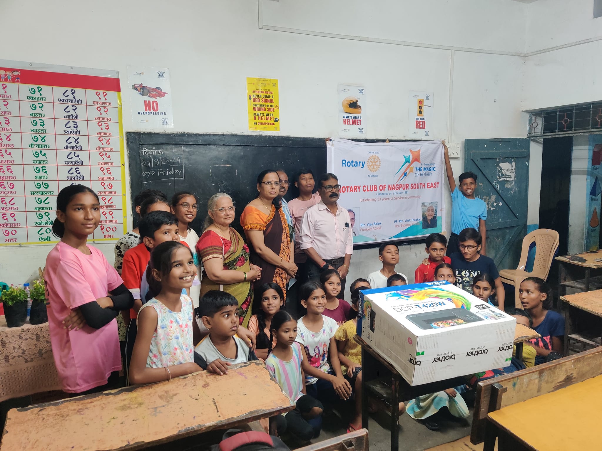 27th September 24 – Rotary Club of Nagpur South East Donates Printer to Saving Dreamz Foundation’s Study Centre